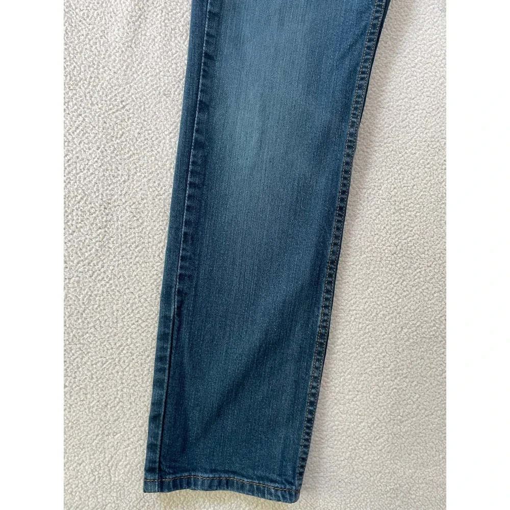 Levis Mens 30x30 (30x28) 514 Straight Fit Jeans Blue Stretch Denim Fade Whiskers